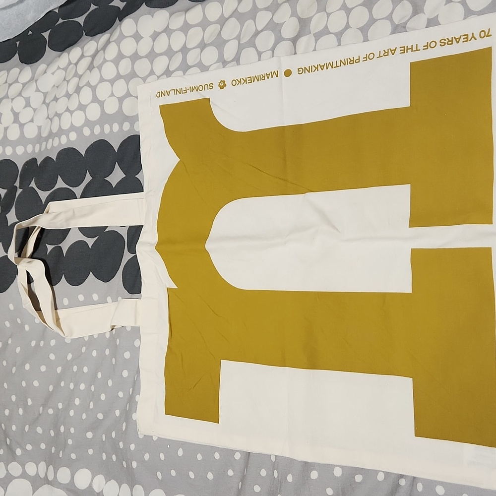Marimekko 70 years M Brown Tote - Picture 5 of 6